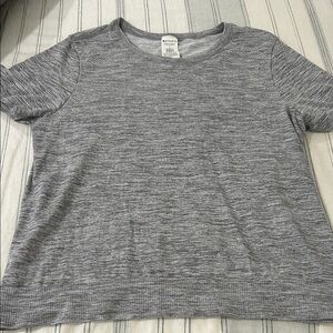 Athleta Gray Short Sleeve Top size medium